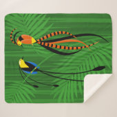 Helderkleurige vogels van het paradijs sherpa deken (Voorkant (horizontaal))