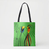 Helderkleurige vogels van het paradijs tote bag (Voorkant)