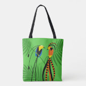 Helderkleurige vogels van het paradijs tote bag (Achterkant)