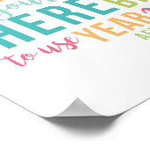 Helderkleurige Vrijgezellenfeest-ontvangstkaart Poster (Hoek)