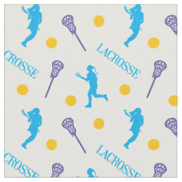 Helderkleurige Vrouw Lacrosse Player Patroon Stof