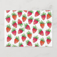 Helderkleurige Waterverf fruitige aardbeien