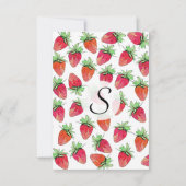 Helderkleurige Waterverf fruitige aardbeien Kaart (Achterkant)