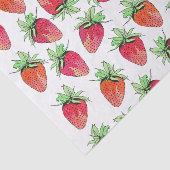 Helderkleurige Waterverf fruitige aardbeien Tissuepapier (Detail)