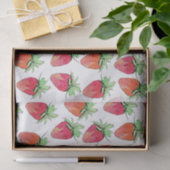 Helderkleurige Waterverf fruitige aardbeien Tissuepapier (Geschenk)