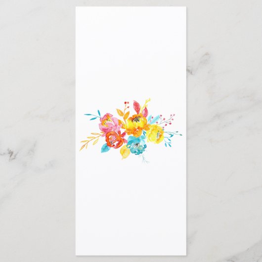 Helderkleurige Waterverf Menu (Achterkant)