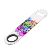 Helderkleurige Waterverf sneeuwblaasje Speed Flessenopener (Achterkant Gekanteld)