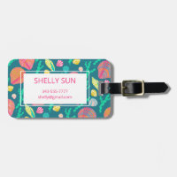 Helderkleurige zeeshells en seaweed Pattern