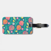 Helderkleurige zeeshells en seaweed Pattern Bagagelabel (Achterkant horizontaal)