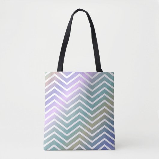 Helderkleurige zigzag tote bag (Voorkant)