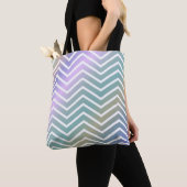 Helderkleurige zigzag tote bag (Dichtbij)