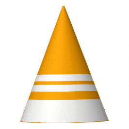 Helderkleurige, zonnige, gele Retrostripes Feesthoedjes