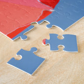 Helderkleurige zonnige multi-kleurige beach umbrel legpuzzel (Zijkant)