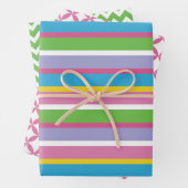 Helderkleurstrips Modern Fun Hip Timeless Inpakpapier Vel (In situ)