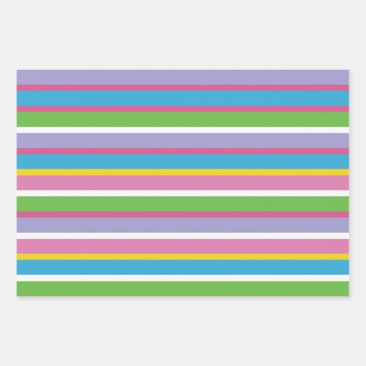 Helderkleurstrips Modern Fun Hip Timeless Inpakpapier Vel (Voorkant)