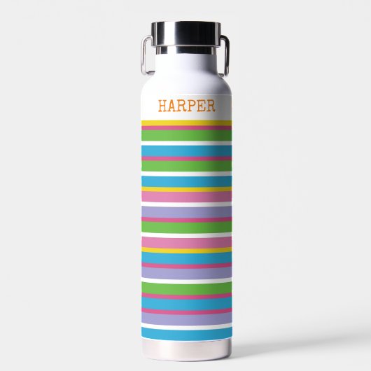 Helderkleurstrips NAAM Moderne Summer Fun Hip Waterfles (Voorkant)