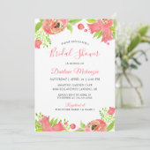 Helderkoraalroze Vrijgezellenfeest van de tuin Kaart (Staand voorkant)