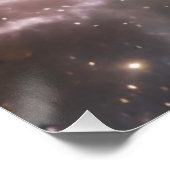 Helderkosmische nebula Roos Blossom Glossy Poster (Hoek)