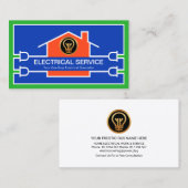 Helderkrachtige elektrische thuisstroombekabeling visitekaartje (Voorkant / Achterkant)