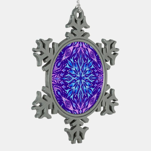 Helderkristalsnowschilfers, sierelementen tin sneeuwvlok ornament (Links)