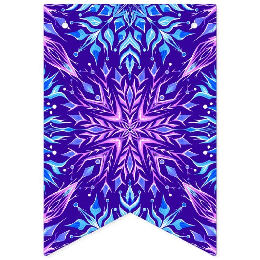 Helderkristalsnowschilfers, sierelementen vlaggetjes (Tweede vlag)