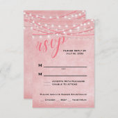 Helderlicht - RSVP-kaart - Roze schaduwen RSVP Kaartje (Voorkant / Achterkant)