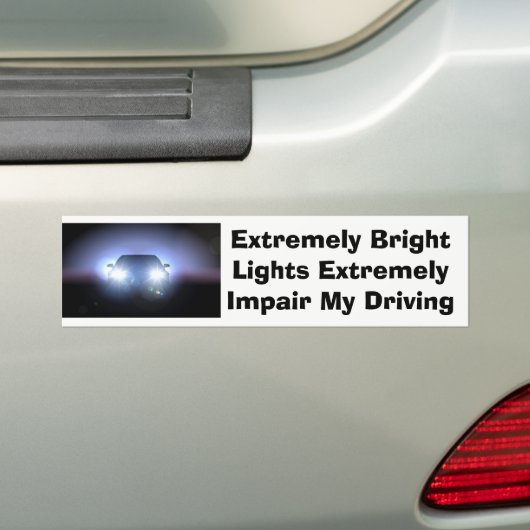 Helderlichte Bumpersticker (Op auto)