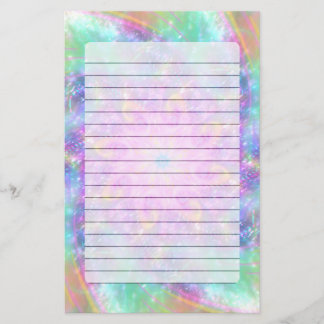 Helderlichte kleurige spiraal-Mandala kunst Briefpapier