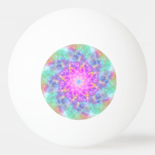 Helderlichte kleurige spiraal-Mandala kunst Pingpongbal