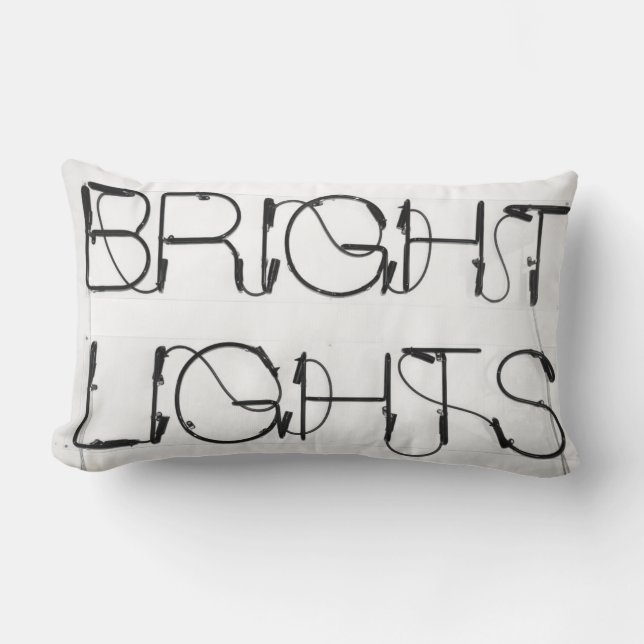 Helderlichte lampjes negeren zwart-witte kussen (Voorkant)