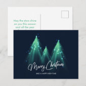 Helderlichte verlichte kerstbomen Briefkaart (Voorkant / Achterkant)