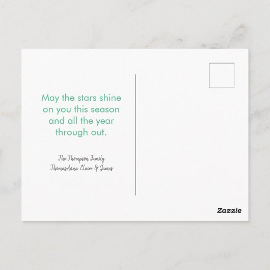 Helderlichte verlichte kerstbomen Briefkaart (Achterkant)