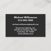 Helderlichte Visitekaartjes voor theatrische verli (Achterkant)