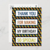 Helderlijk geometrisch patroon, hartelijk dank briefkaart (Voorkant / Achterkant)