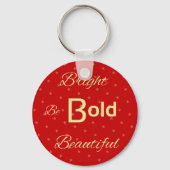 Helderlijk mooi, rood goud sleutelhanger (Voorkant)