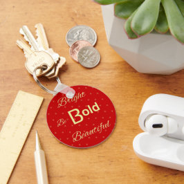 Helderlijk mooi, rood goud sleutelhanger