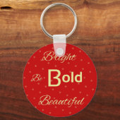Helderlijk mooi, rood goud sleutelhanger (Voorkant)