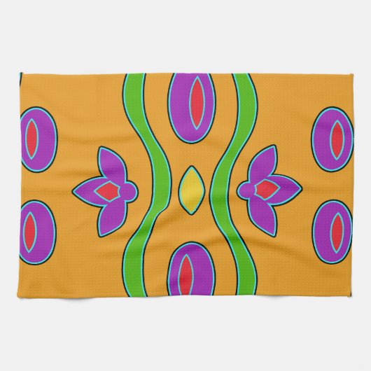 Helderlijk Oranje Abstract Theedoek (Horizontaal)