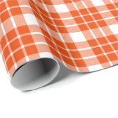 Helderlijk Oranje en wit geplakt omslagpapier Cadeaupapier (Rol Hoek)