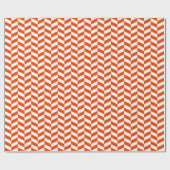 Helderlijk Oranje en wit herringbone-omslagpapier Cadeaupapier (Vlak)