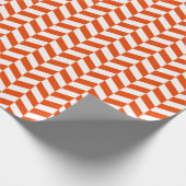 Helderlijk Oranje en wit herringbone-omslagpapier Cadeaupapier (Hoek)