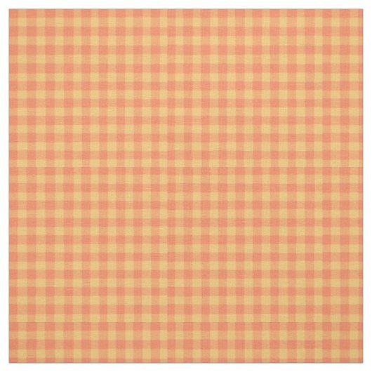Helderlijk Oranje gele Check Gingham Pattern Fabri Stof (Swatch)