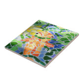 Helderlijk Oranje Koi Fish Pond Colorful Zen Tegeltje (Zijkant)