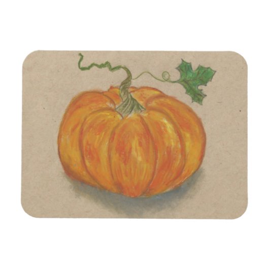 Helderlijk Oranje pompoen Magneet (Horizontaal)