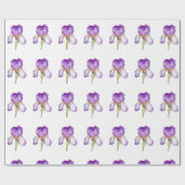 Helderlijk Paars Iris Patroonverlooppapier Cadeaupapier (Vlak)