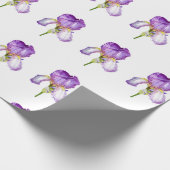 Helderlijk Paars Iris Patroonverlooppapier Cadeaupapier (Hoek)