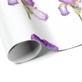Helderlijk Paars Iris Patroonverlooppapier Cadeaupapier (Rol Hoek)