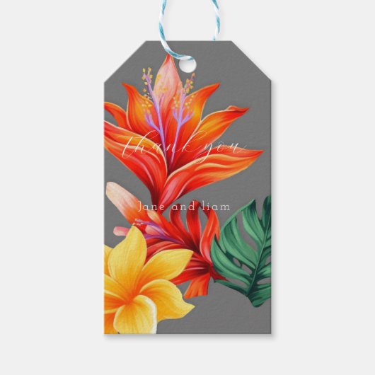 Helderlijk tropisch cadeaulabel (Voorkant)