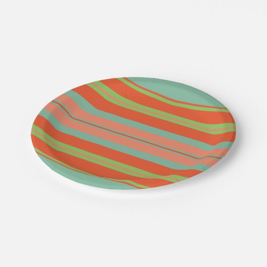 Helderlijk tropisch papieren bordje (Gekanteld)