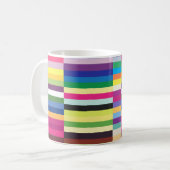 Helderlijnen Multicolor Stripe Pattern-Kantoor Koffiemok (Voorkant links)